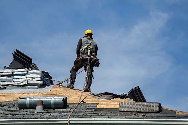 Professional Roof Installation technician working in Russiaville, IN
